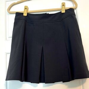 Graham & Spencer Classic Charcoal Gray Pleated Skirt